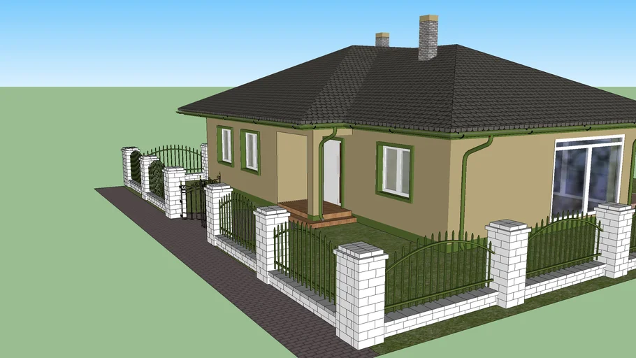 kisvárosi típusház, small town house type