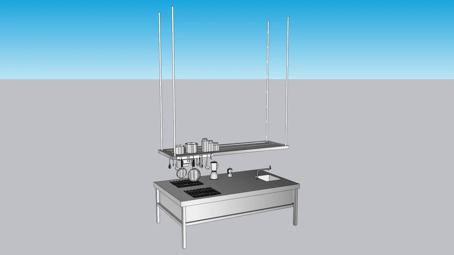 industrial kitchen counter