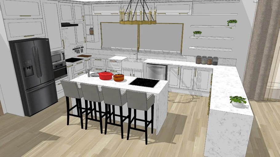 shaker style modern kitchen | 3D Warehouse