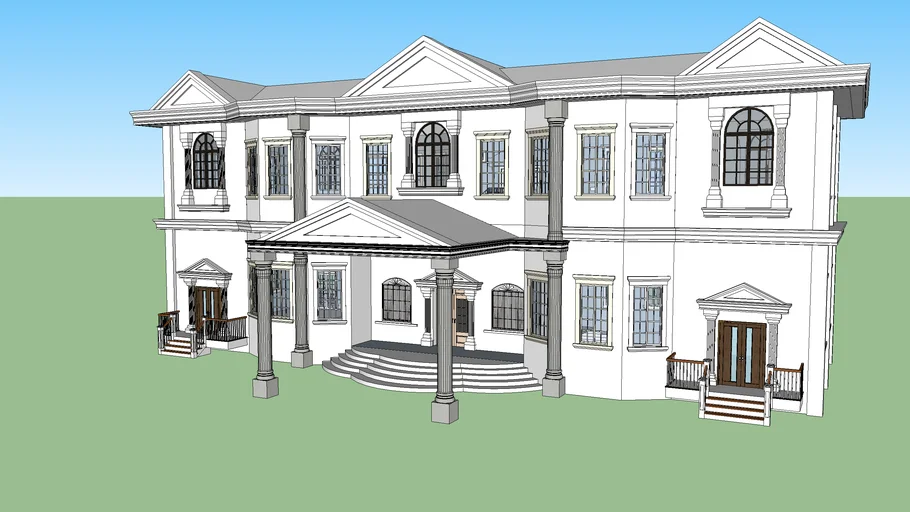 White Mansion Neoclassical Architecture