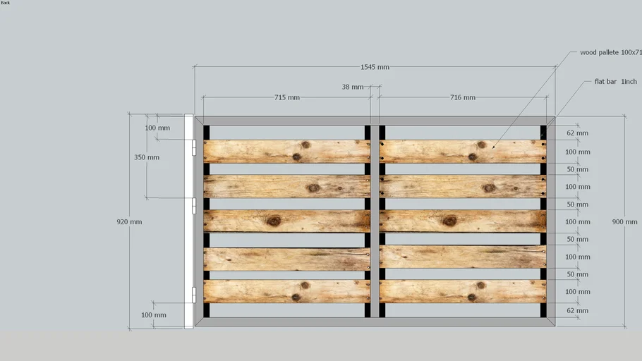 Metal and wood pallet gate