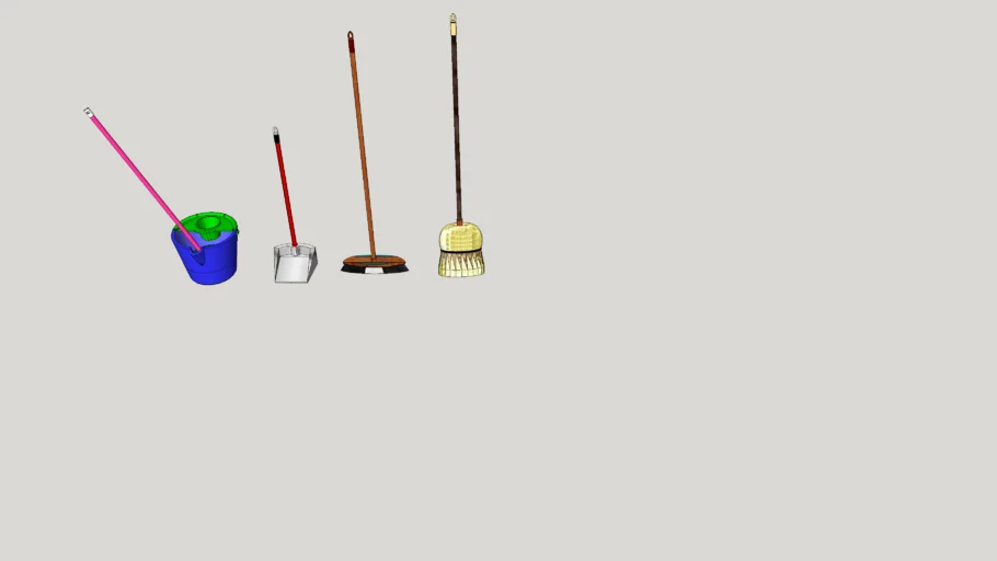 escoba balai broom fregona recogedor cubo seau