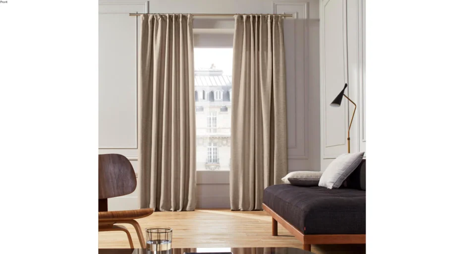 Pencil pleat curtain COCONUT by Madura Light beige / 79€ - 209€ TTC