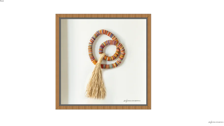 Nó de Couro - Quadro Decorativo | Mini Quadro Pequeno para prateleira / [Escultura] 50x50
