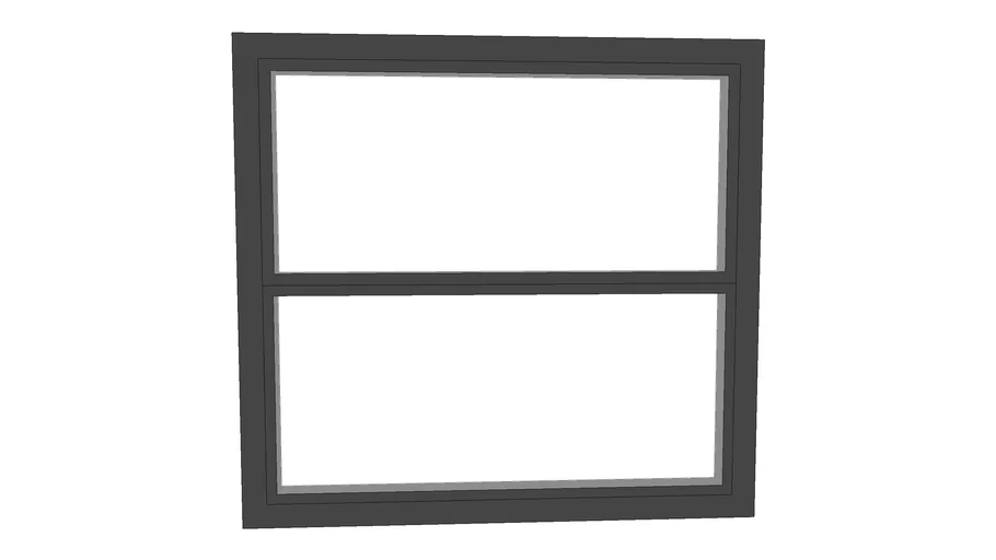 Grande fenêtre double PVC anthracite