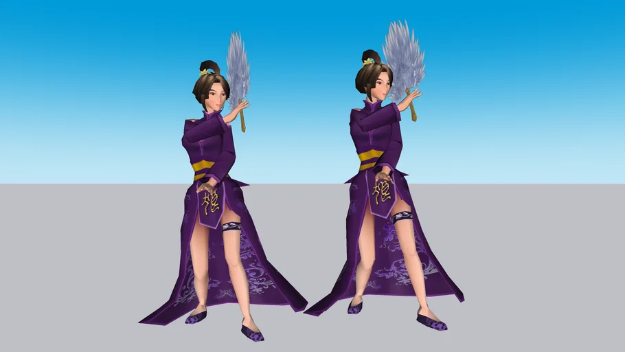 [草图溜溜网]girl古代游戏女人草图模型-www.caotu66.com