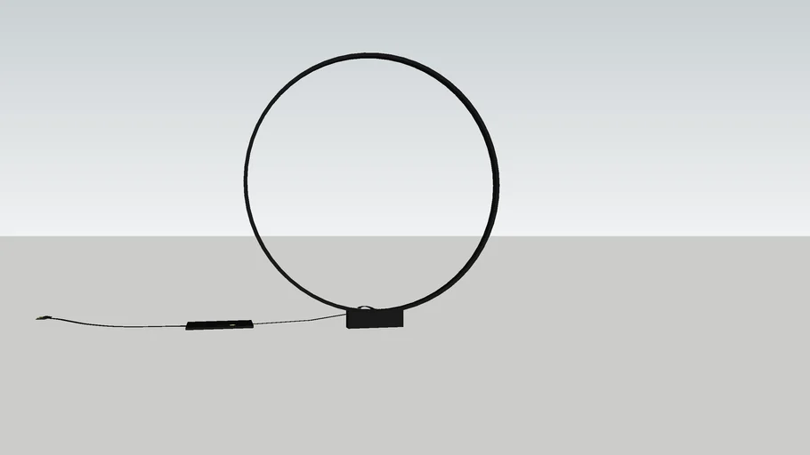 HK LIVING luminous circle table lamp black