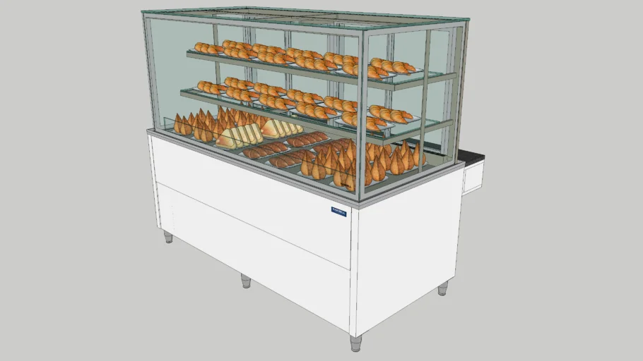 BALCÃO VITRINE ALTO ESTUFA VISION 1600 SALGADOS PADARIA
