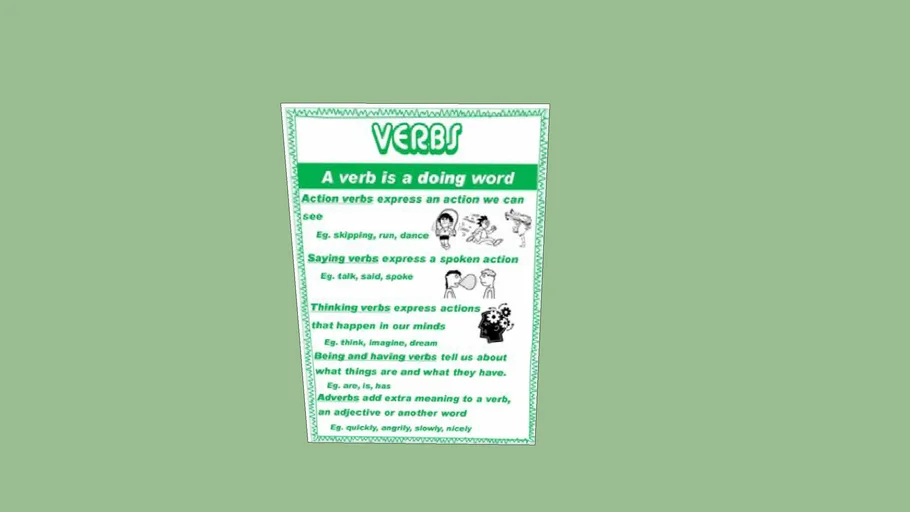 "Verbs" poster