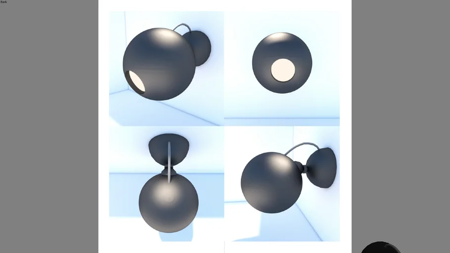 sphere wall lamp