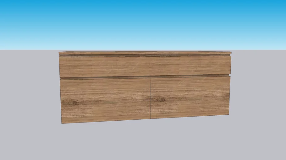 mueble de pino castaño con cajon y dos puertas