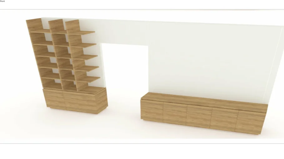 Mueble para TV con panel  |  TV stand with panel