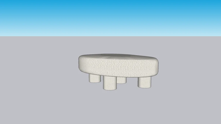 DISCUS BOUCLE OTTOMAN Tov Furniture