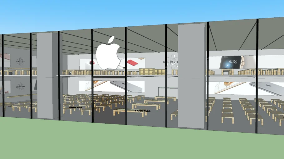 Apple Store with interior (A New-made and Larger One) 苹果零售店含内部