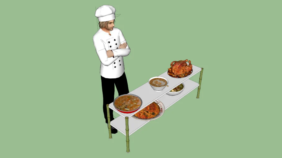 Chef with Foods