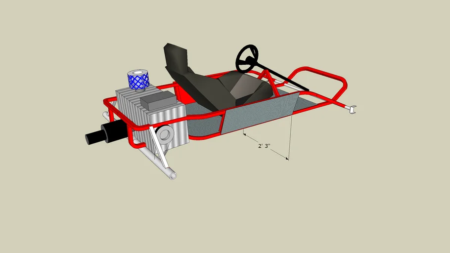 go kart frame with tuned v8