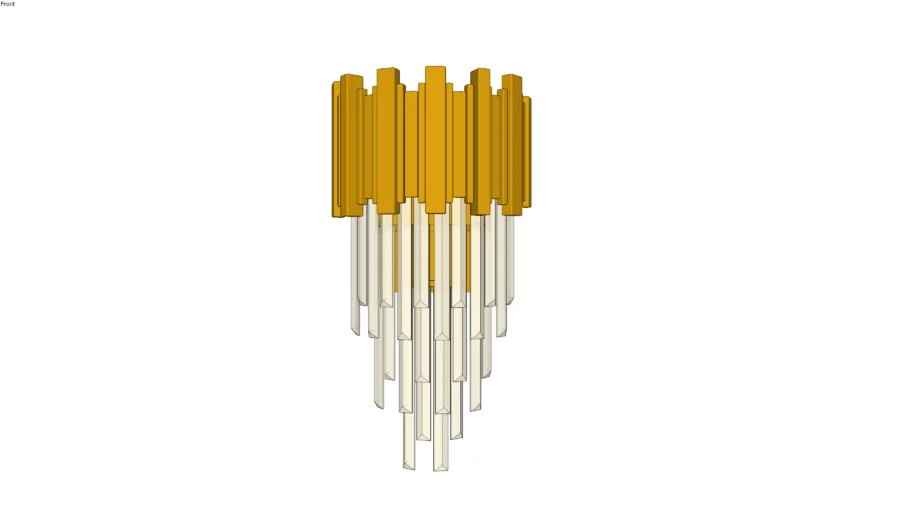Arandela Metal Cobre Cristal Transparente 