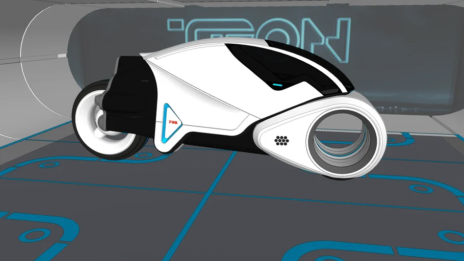 "TRON LEGACY" White Light Cycle.