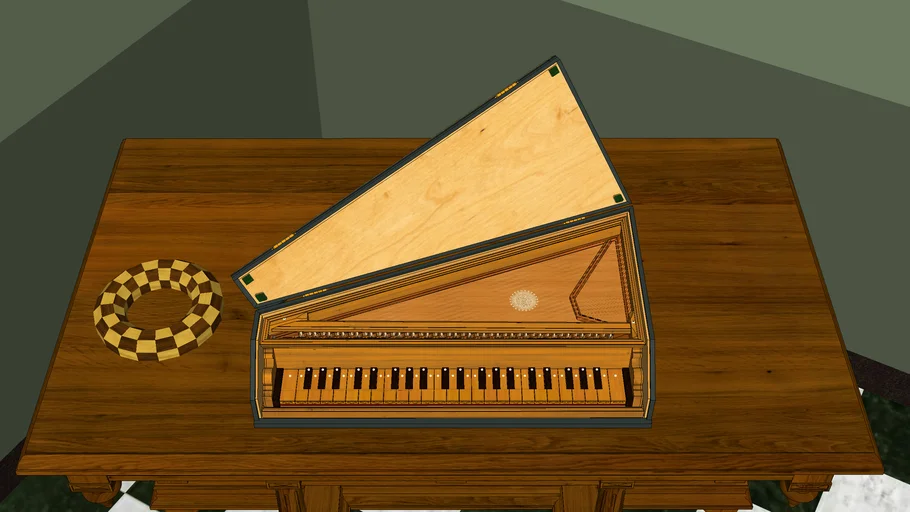 Spinet ottavino based on an anonymous italian 17th century instrument in "Stiftelsen Musikkulturens Främjande" in Stockholm, Sweden