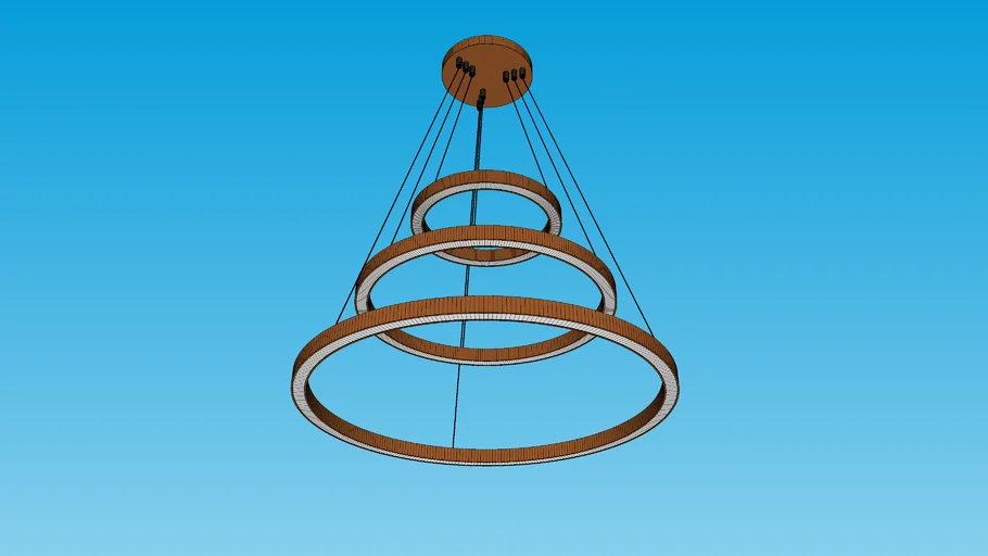 wooden Ring chandelier 3