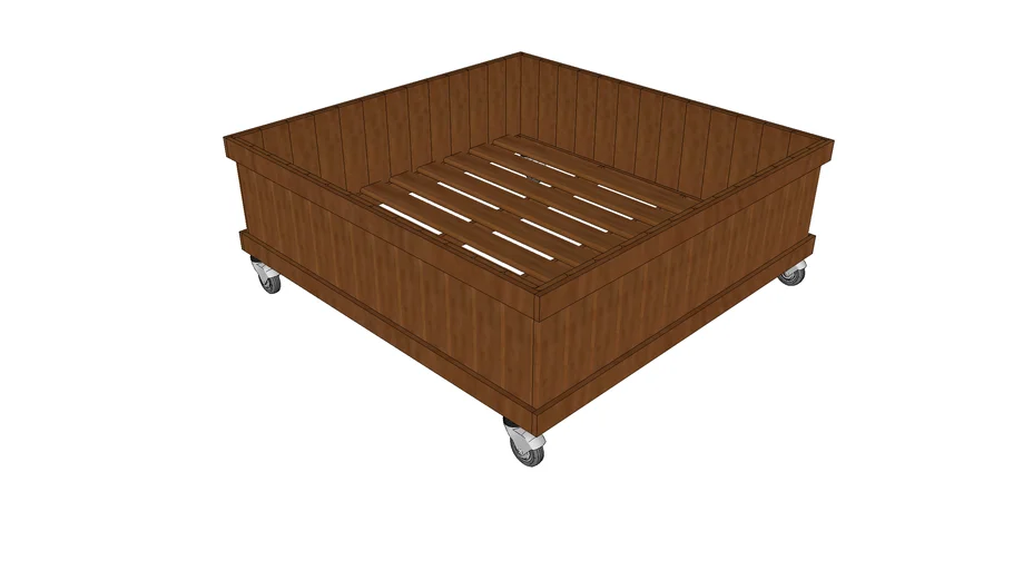 Movable Wooden Planting Box