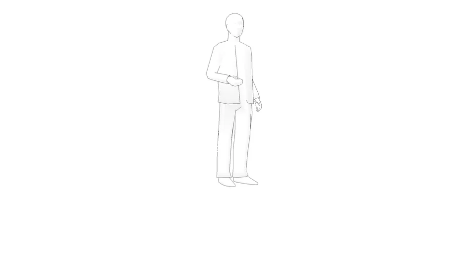 Low Poly 3D Man Standing