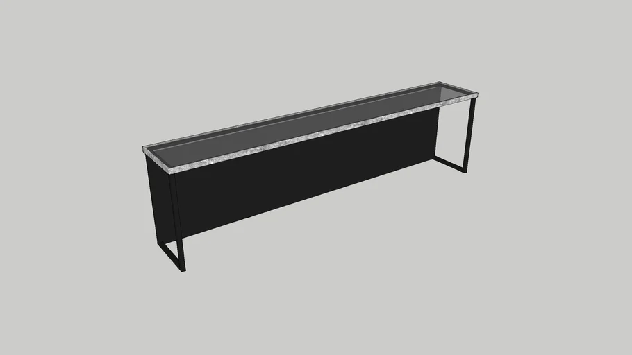 Meja Bar - Marble Glass Bar - d80 50x300