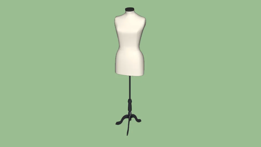Mannequin Dress Bust Form 3D Low Poly