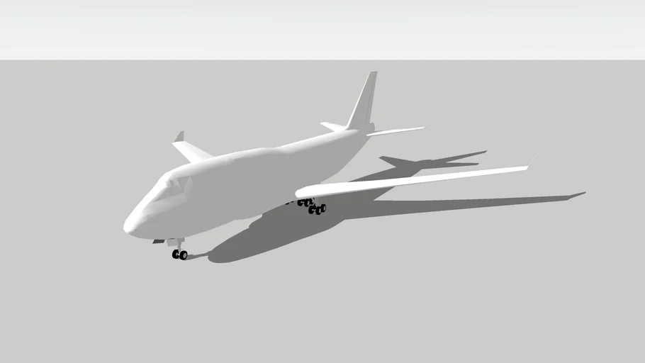 Boeing 747-400 template without windows and engines