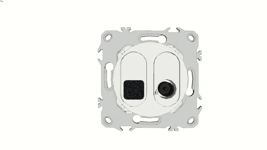 TV + RJ45 socket, white, S920141, Odace 2025