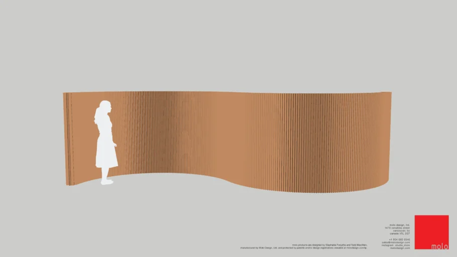 molo · softwall · 6 ft tall x 9.25 in wide x 15 ft long (183 x 23.5 x 450 cm)