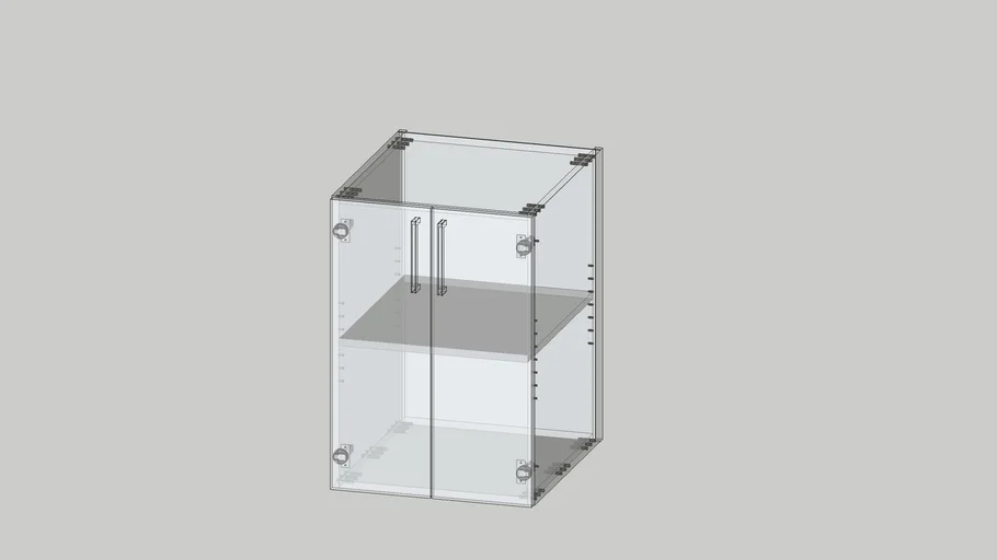 Kitchen cabinet 500mm, 2 side opening doors
