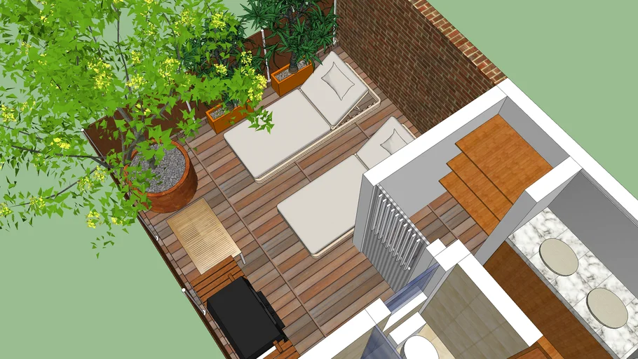 example Terraza con baño
