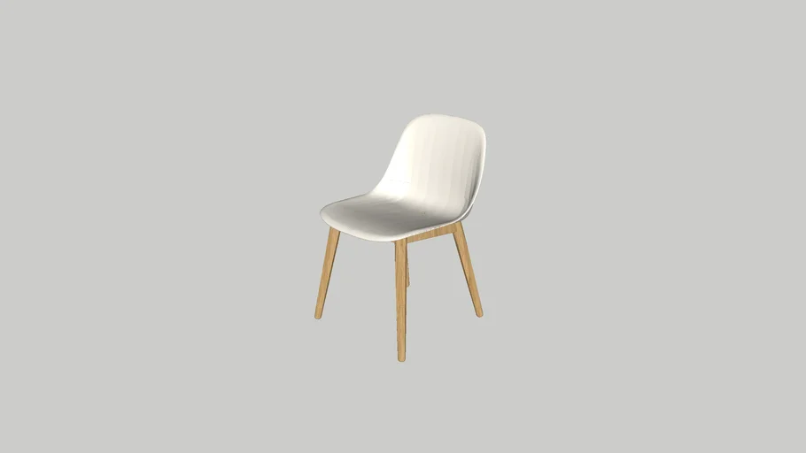 FIBER SIDE CHAIR WOOD BASE MUUTO | 3D Warehouse