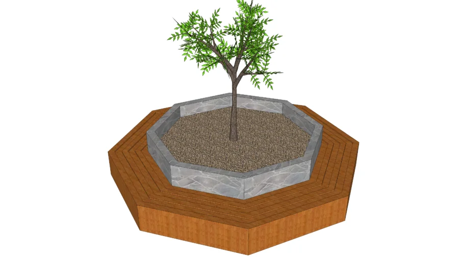 Octagonal Tree Bench