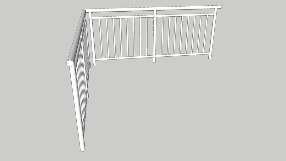 圆管栏杆 Round tube railing -轮廓放样部件素材-Profile Builder Assembly