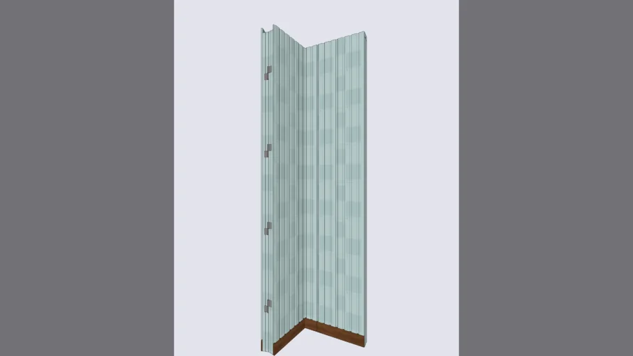  Folding door with wallpanel