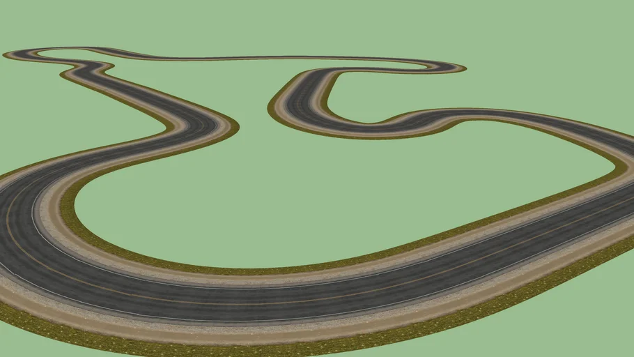 Road 3d model Game Assets  Big Road Highway / @Bruce_3dModeler