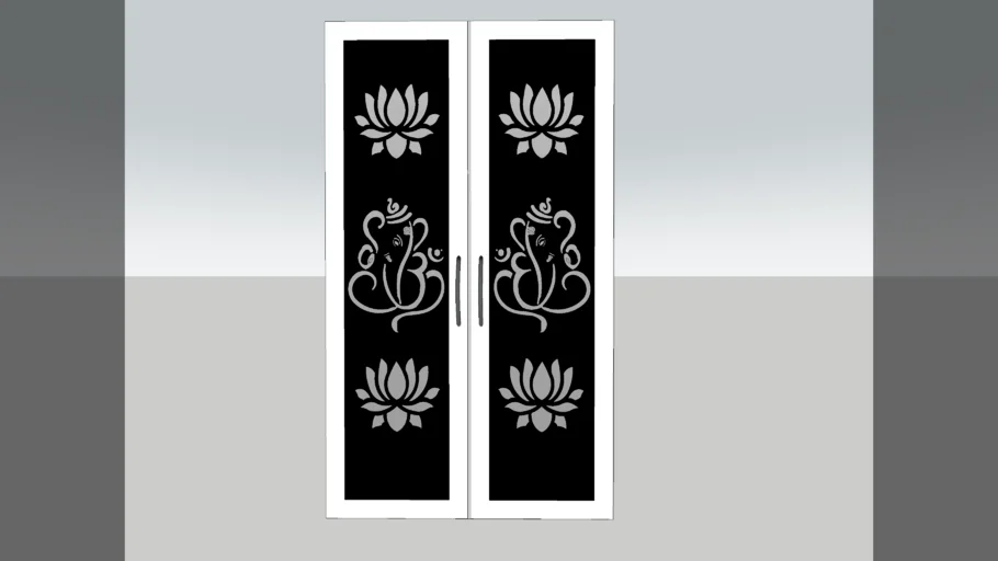 pooja glass door design