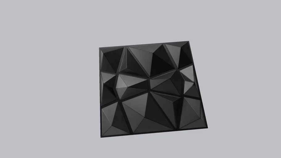 Art3d Decorative 3D Wall Panels in Diamond Design, 12"x12" Matt Black
