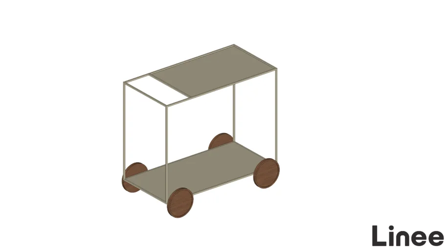 Carrinho bar basic em ferro e mdf -LINEE
