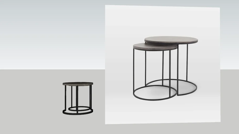 WEST ELM - Lavastone Round Nesting Side Tables