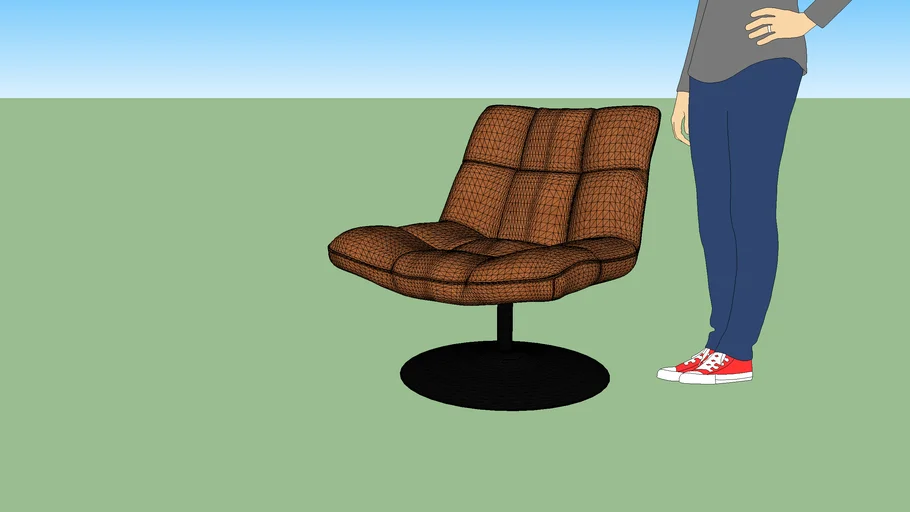 Bar lounge chair vintage brown
