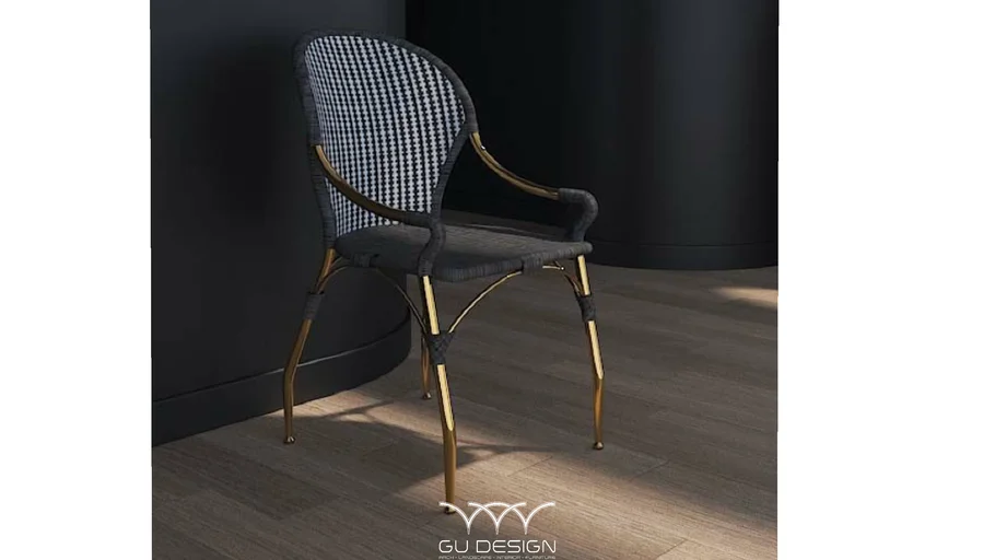 RATTAN-METAL CHAIR