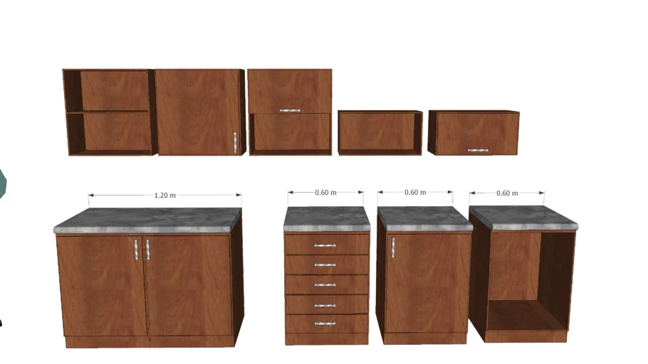 muebles modulares para cocina de .60