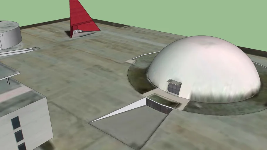 Centro Cultural Oscar Niemeyer em SketchUp