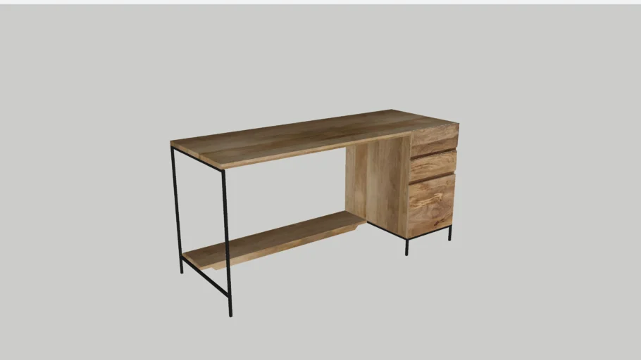 West Elm Industrial Modular Desk Set Box File
