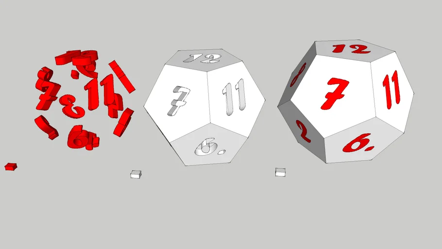 dice 12 sided dodecahedron 