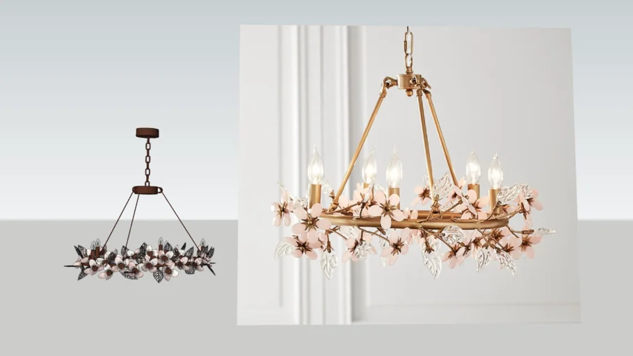 POTTERYBARN - Grace Flower Chandelier