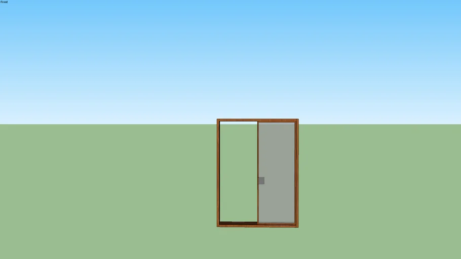 Opened Sliding Glass door